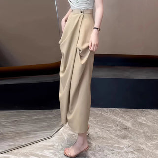 Architectural Draped Maxi Skirt