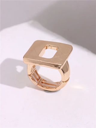 Chunky Rope Irregular Geometric Hollow Matte Rings Jewelry - Diva Melody