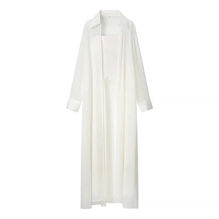 Strapless Maxi Dress and Sheer Duster Set