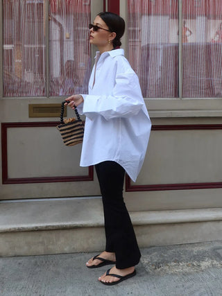 Oversized Poplin Button Down Shirt