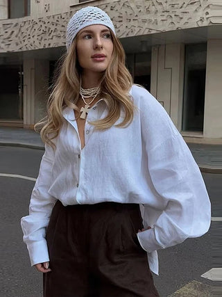 Elegant Cotton Linen Blouse