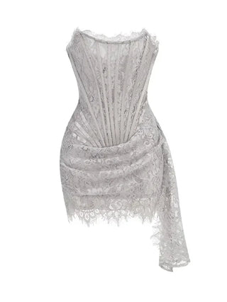 Lace Panel Corset Mini Dress