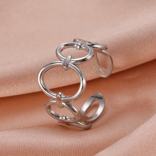 Geometric Heart Aesthetic Adjustable Ring Party Jewelry Gifts - Diva Melody