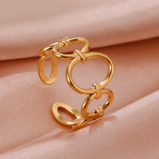 Geometric Heart Aesthetic Adjustable Ring Party Jewelry Gifts - Diva Melody