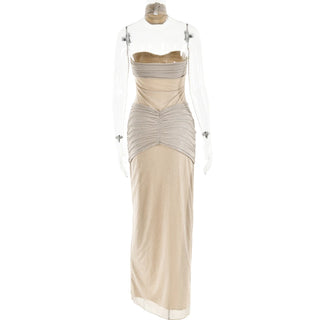 Strapless Mesh Bodycon Dress