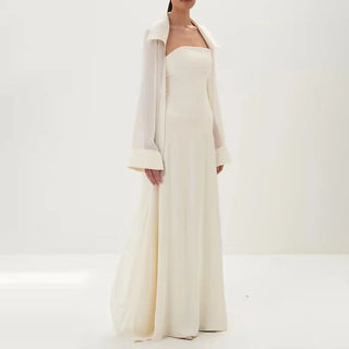 Strapless Maxi Dress and Sheer Duster Set