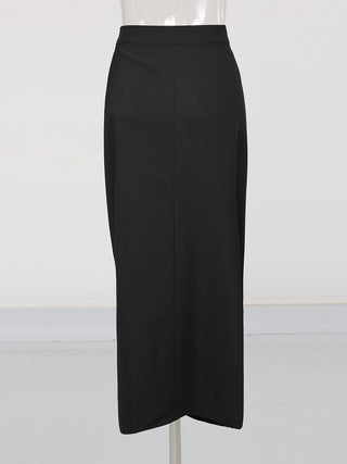 Architectural Draped Maxi Skirt