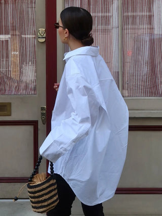 Oversized Poplin Button Down Shirt