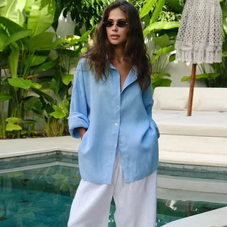 Elegant Cotton Linen Blouse