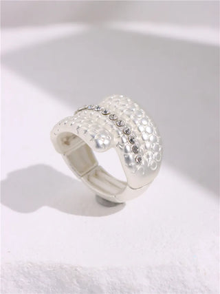 Chunky Rope Irregular Geometric Hollow Matte Rings Jewelry - Diva Melody