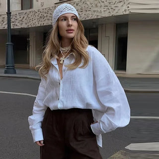 Elegant Cotton Linen Blouse