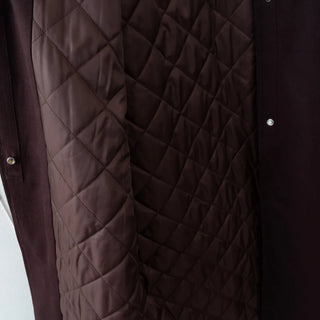 Quilted Lining Tailored Longline Coat