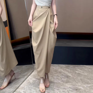 Architectural Draped Maxi Skirt