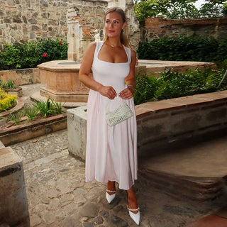 Chic Square Neck Summer Dress