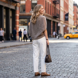 Brushed Knit Mock Neck Sweater