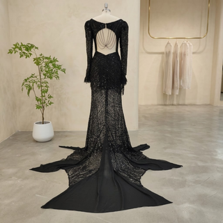Gothic Sequin Mermaid Wedding Dress
