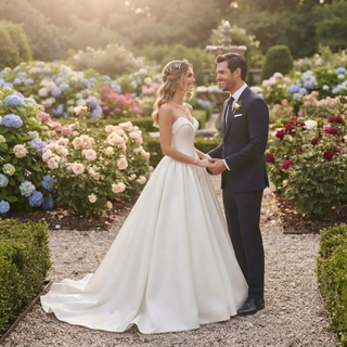 Luxury Two-Piece Basque Waist Wedding Dress