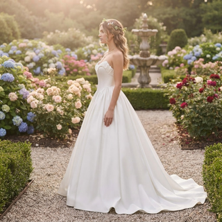 Luxury Two-Piece Basque Waist Wedding Dress