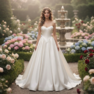 Luxury Two-Piece Basque Waist Wedding Dress