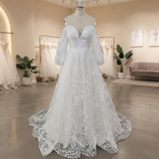 Exquisite 3D Lace Wedding Dress