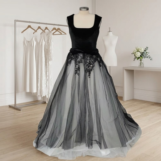 Gothic Tulle Wedding Dress
