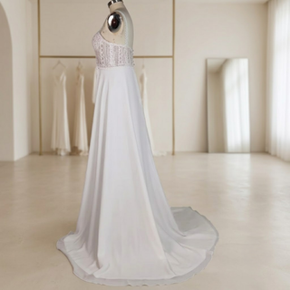 Sweetheart Chiffon Beach Wedding Dress