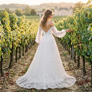 Exquisite 3D Lace Wedding Dress