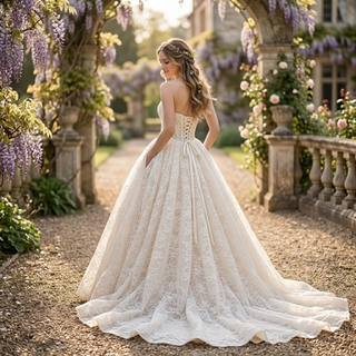 Princess Strapless Corset Ball Gown