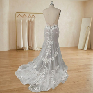 3D Floral Mermaid Bridal Dress