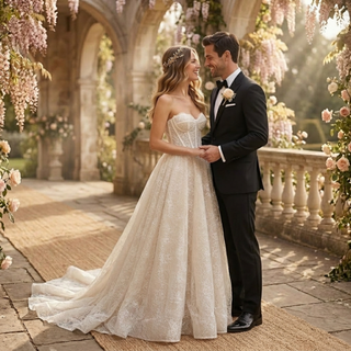 Princess Strapless Corset Ball Gown