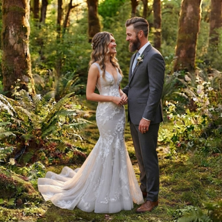 3D Floral Mermaid Bridal Dress