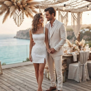 Couture Mini Wedding Dress