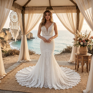 Robe de mariée sirène sophistiquée