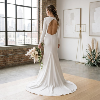 Luxurious Velvet Wedding Gown
