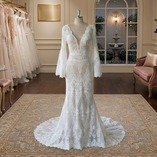 Luxury Lace Boho Wedding Dress