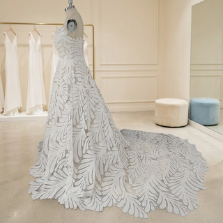 Large Leaf Sweetheart A-Line Wedding Dress