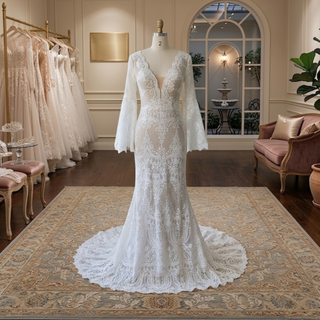 Luxury Lace Boho Wedding Dress
