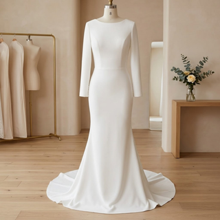 Luxurious Velvet Wedding Gown