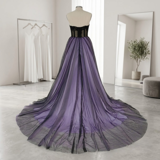 Black Purple Wedding Dress