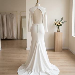 Luxurious Velvet Wedding Gown