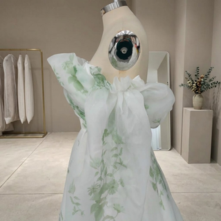 Floral Sweep Train Bridal Gown