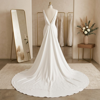 Detachable Train Elegant Bridal Gown