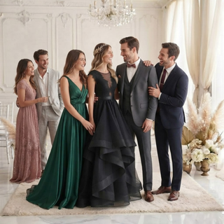 Black Tulle Tiered Ruffle Wedding Dress