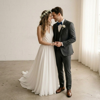 Glamorous A Line Bridal Gown