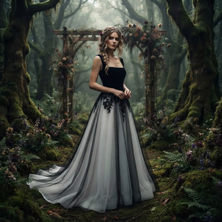 Gothic Tulle Wedding Dress