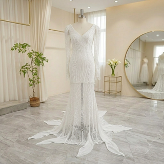 Gothic Sequin Mermaid Wedding Dress
