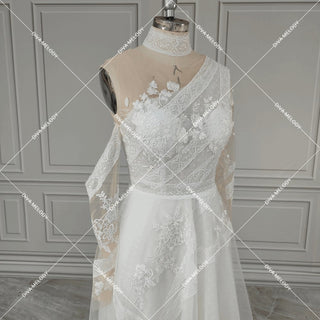 A Line Beach Wedding Dress - Diva Melody