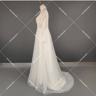 A Line Beach Wedding Dress - Diva Melody