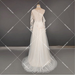 A Line Beach Wedding Dress - Diva Melody