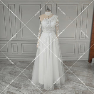 A Line Beach Wedding Dress - Diva Melody